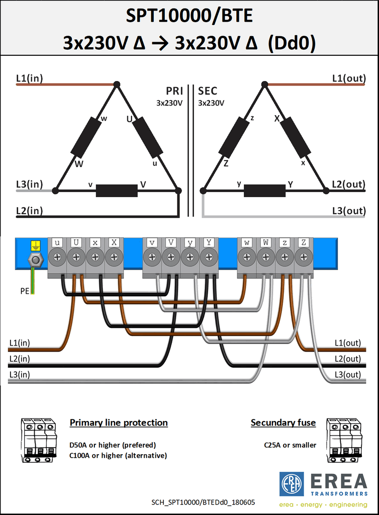 Aansluitschema SPT10000/BTE