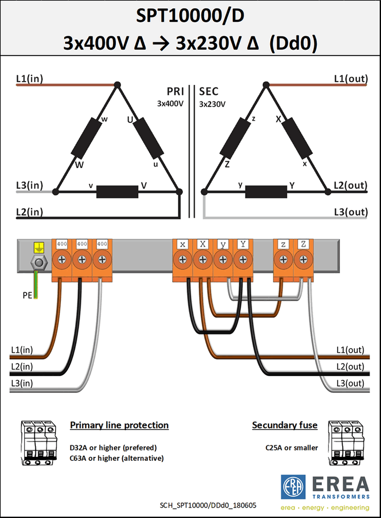 Aansluitschema SPT10000/D