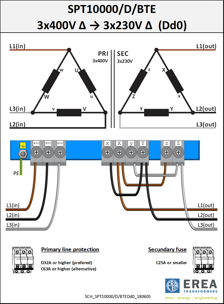 Aansluitschema SPT10000/D/BTE