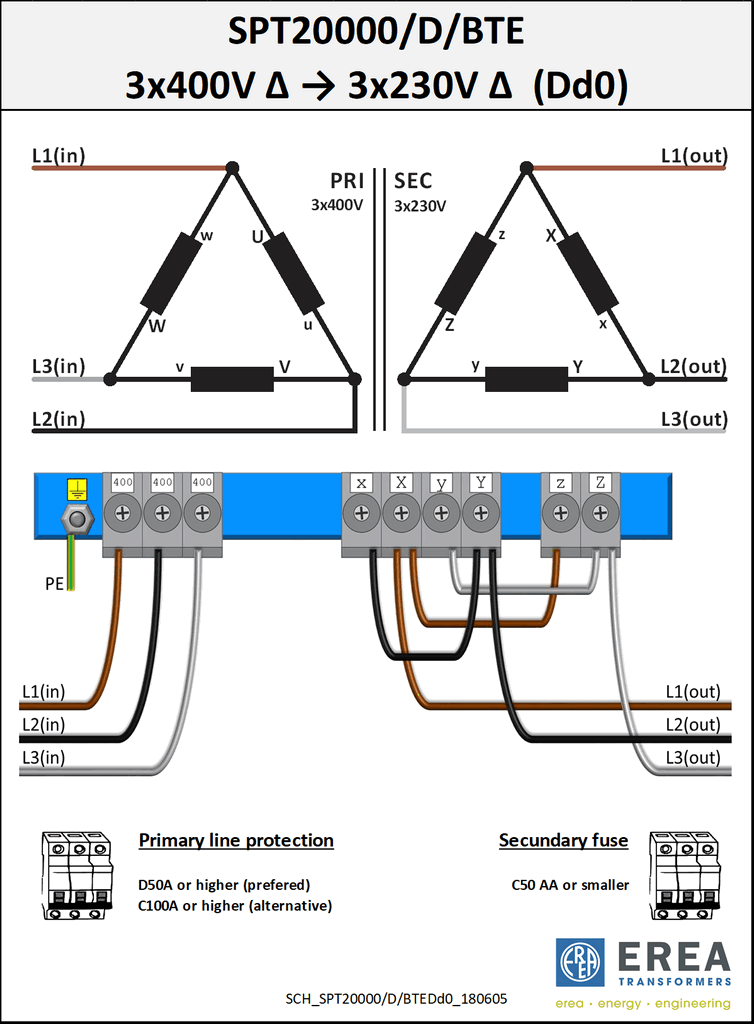 Aansluitschema SPT20000/D/BTE