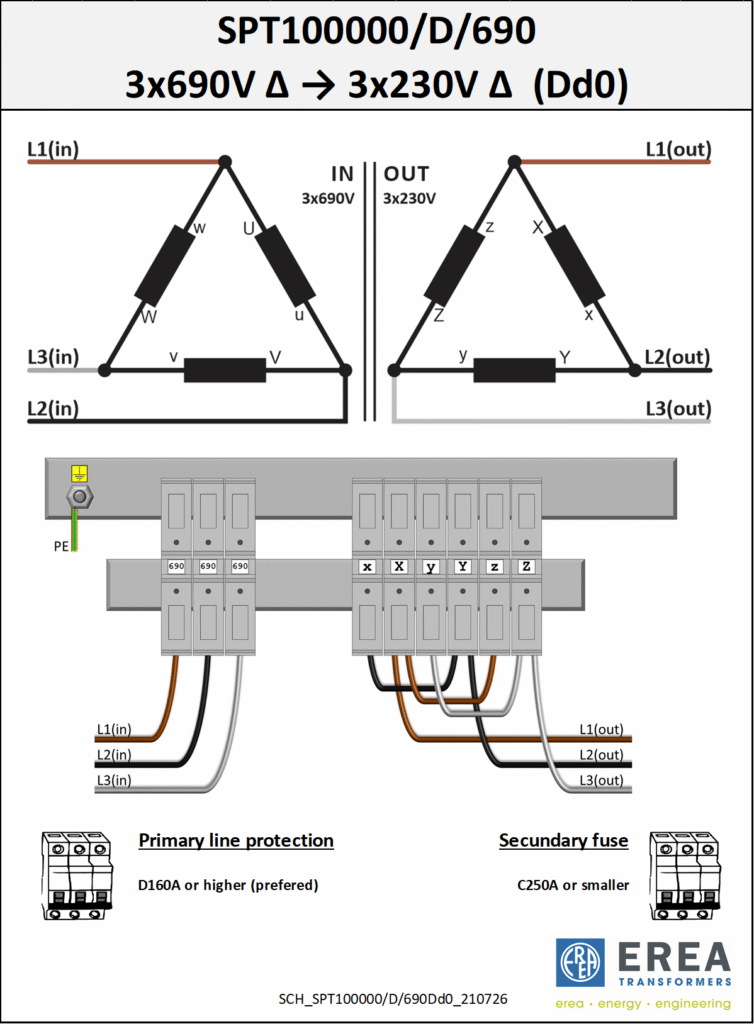 Aansluitschema SPT100000/D/690
