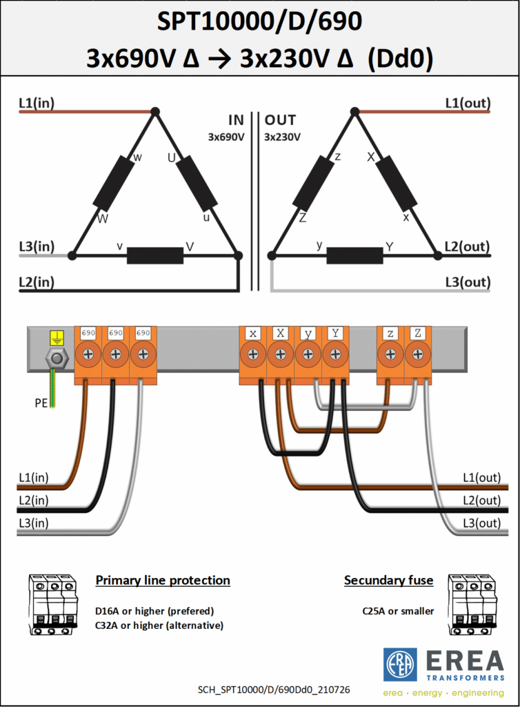 Aansluitschema SPT10000/D/690