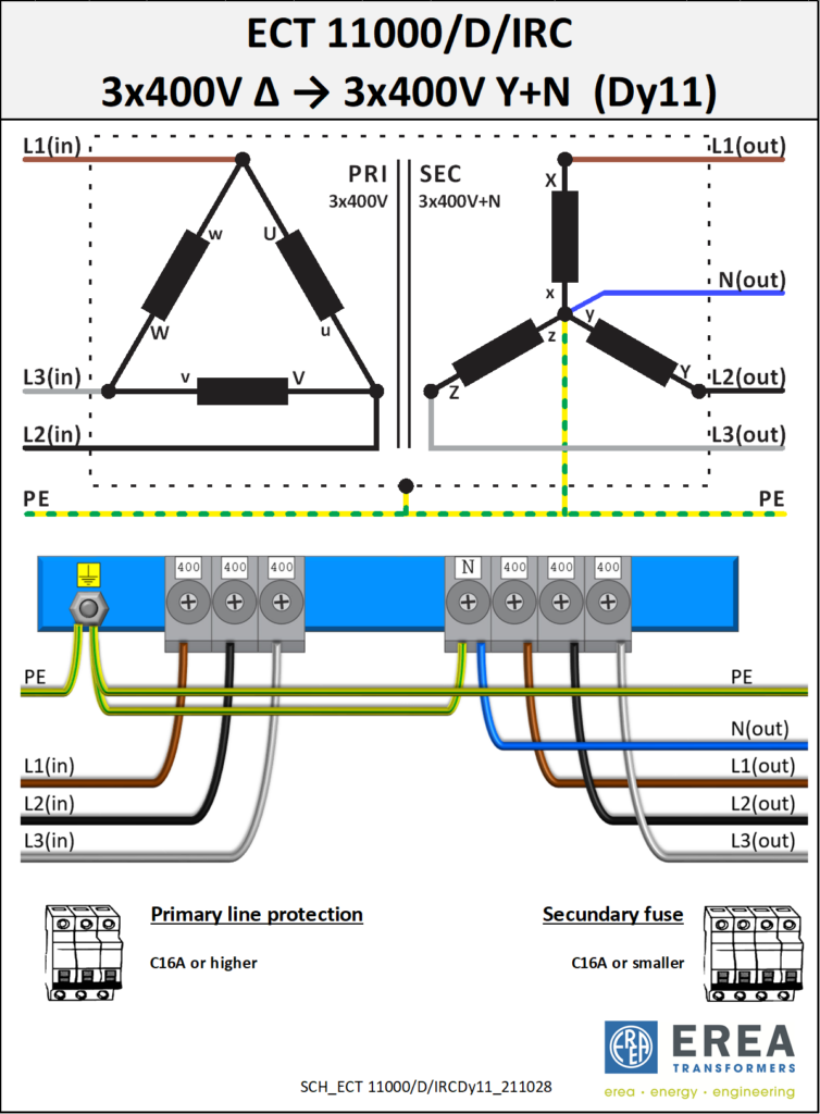 Aansluitschema ECT11000/D/IRC