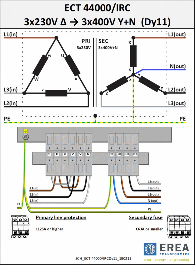 Aansluitschema ECT44000/IRC