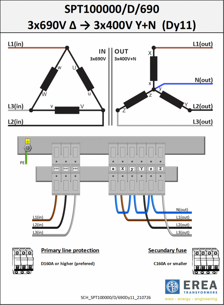 Aansluitschema SPT100000/D/690