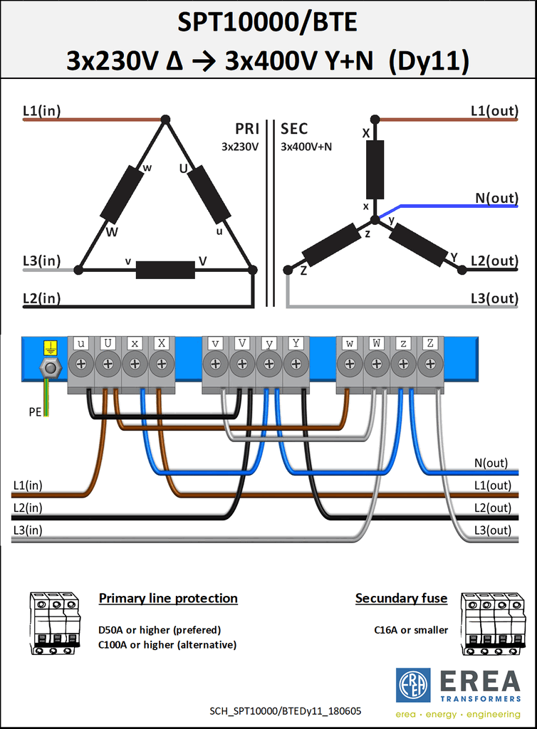 Aansluitschema SPT10000/BTE
