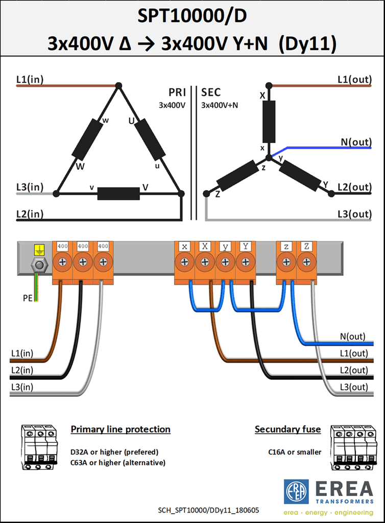 Aansluitschema SPT10000/D