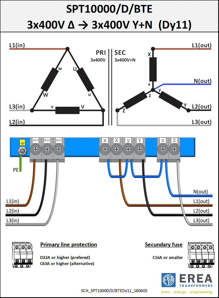 Aansluitschema SPT10000/D/BTE