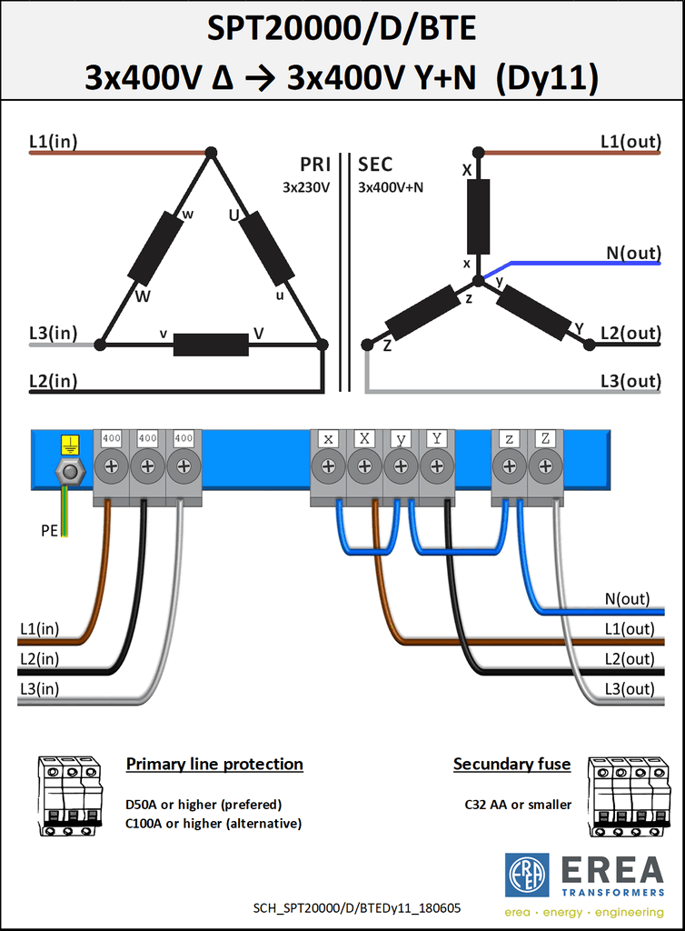Aansluitschema SPT20000/D/BTE
