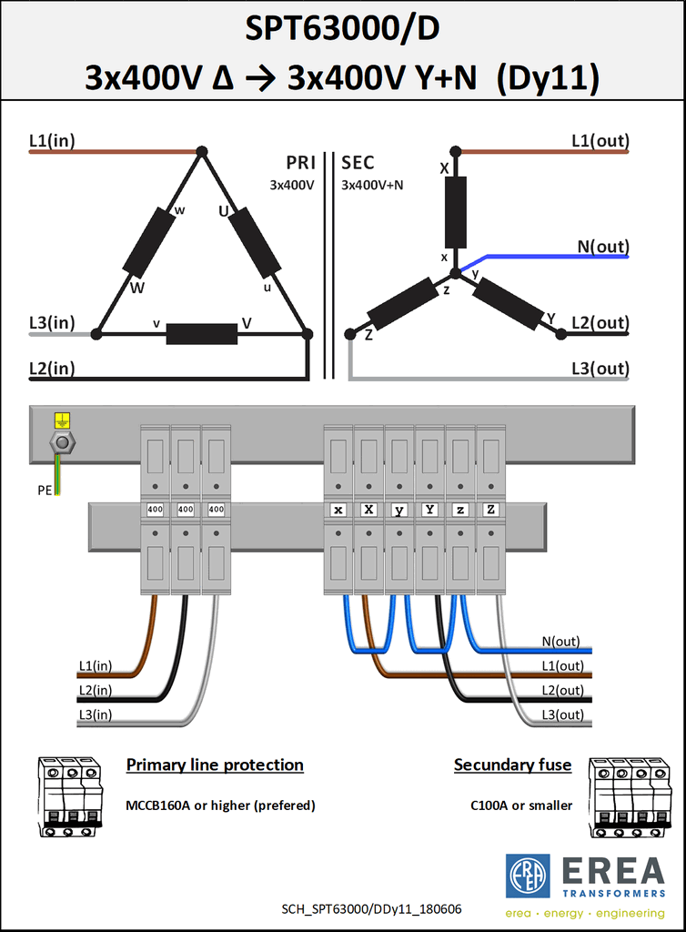 Aansluitschema SPT63000/D