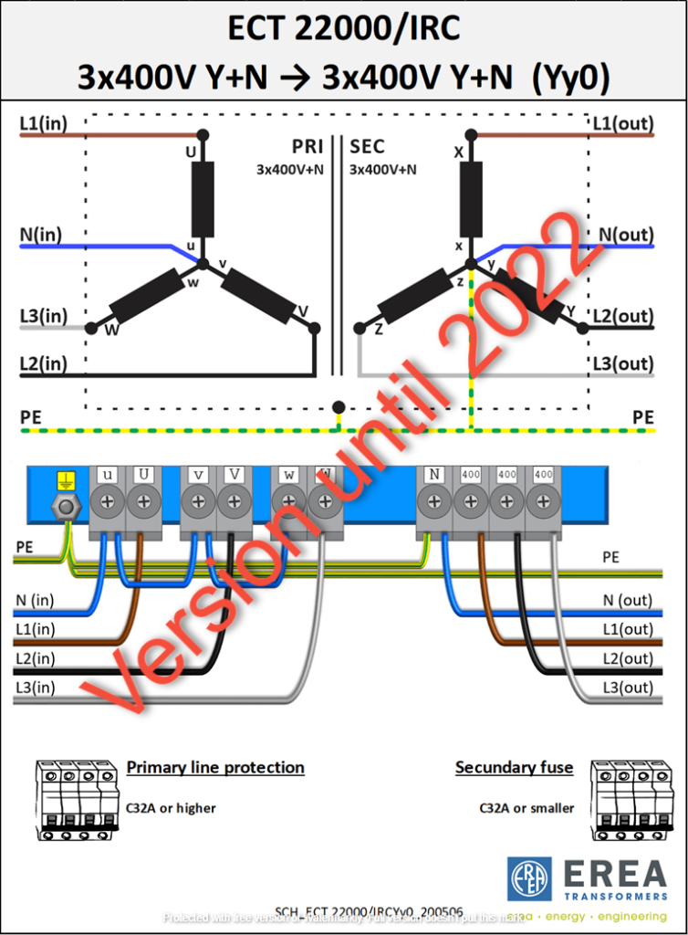 Aansluitschema ECT22000/IRC