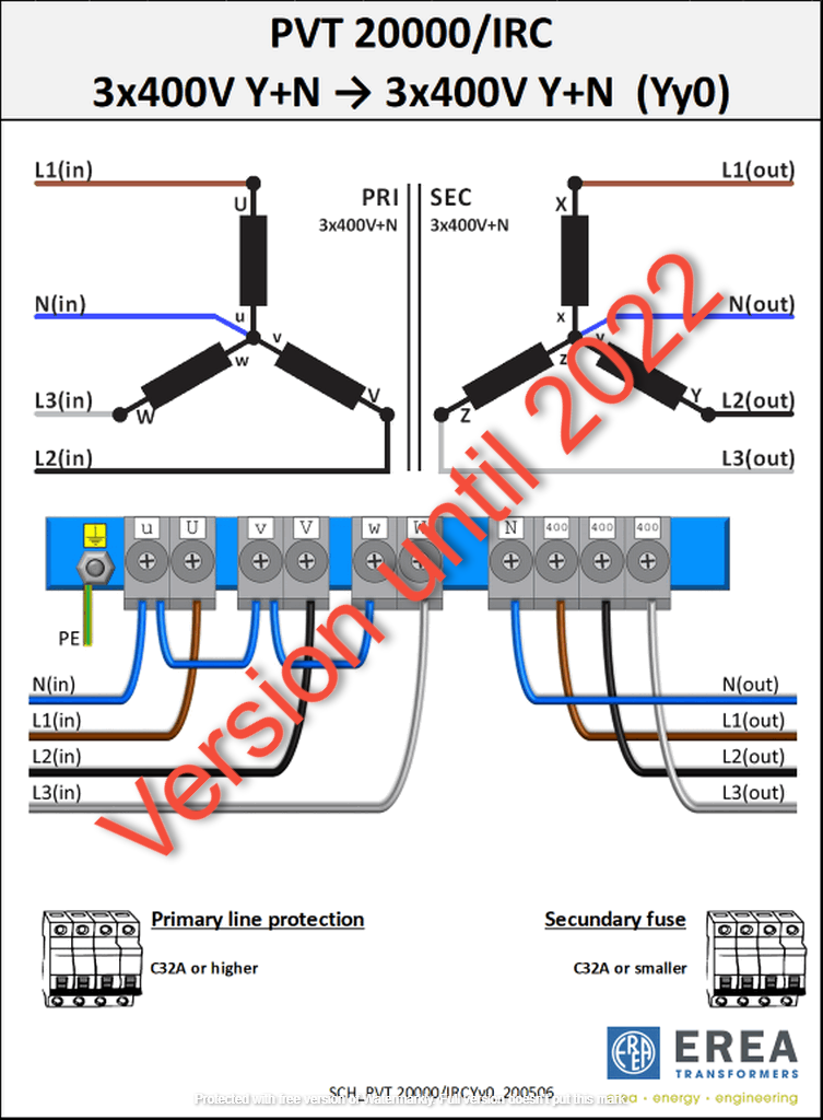 Aansluitschema PVT20000/IRC