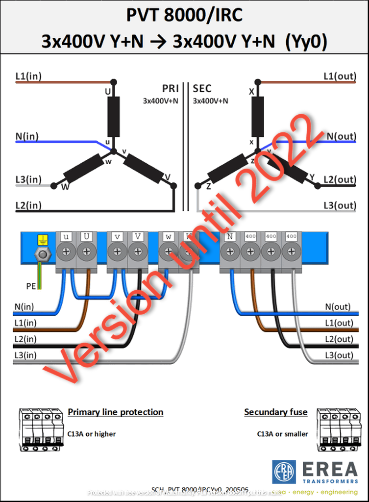 Aansluitschema PVT8000/IRC
