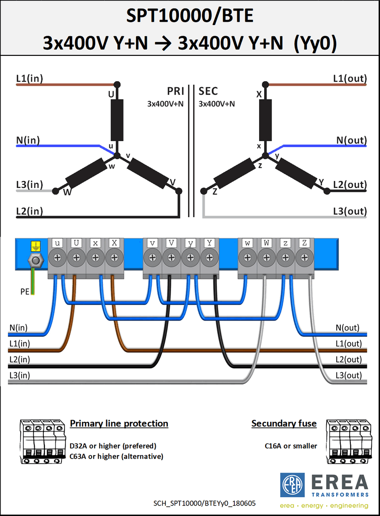 Aansluitschema SPT10000/BTE
