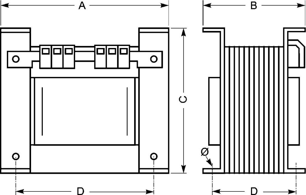 Maattekening 230EC3700/IRC