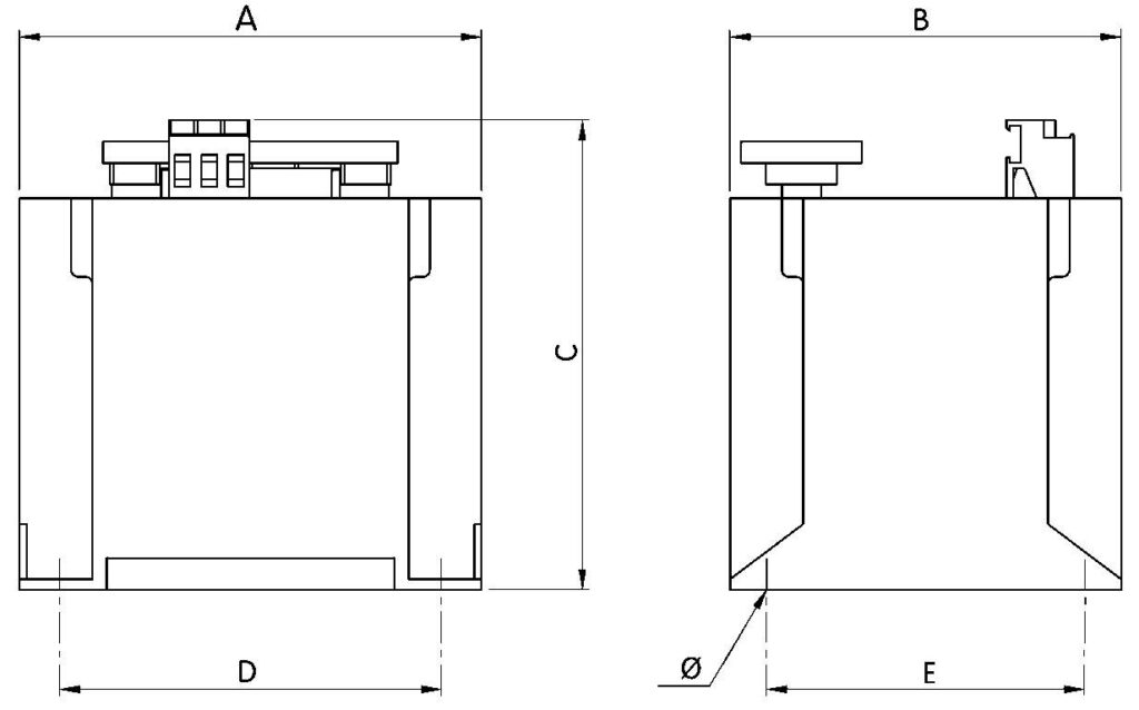 Maattekening E 212TS400